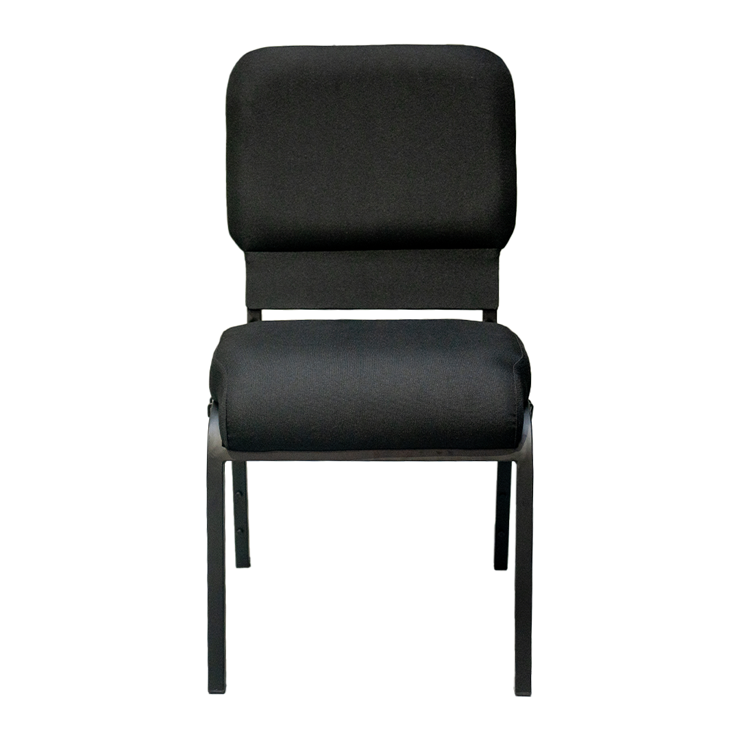 Open Back Church Chair (Black)
