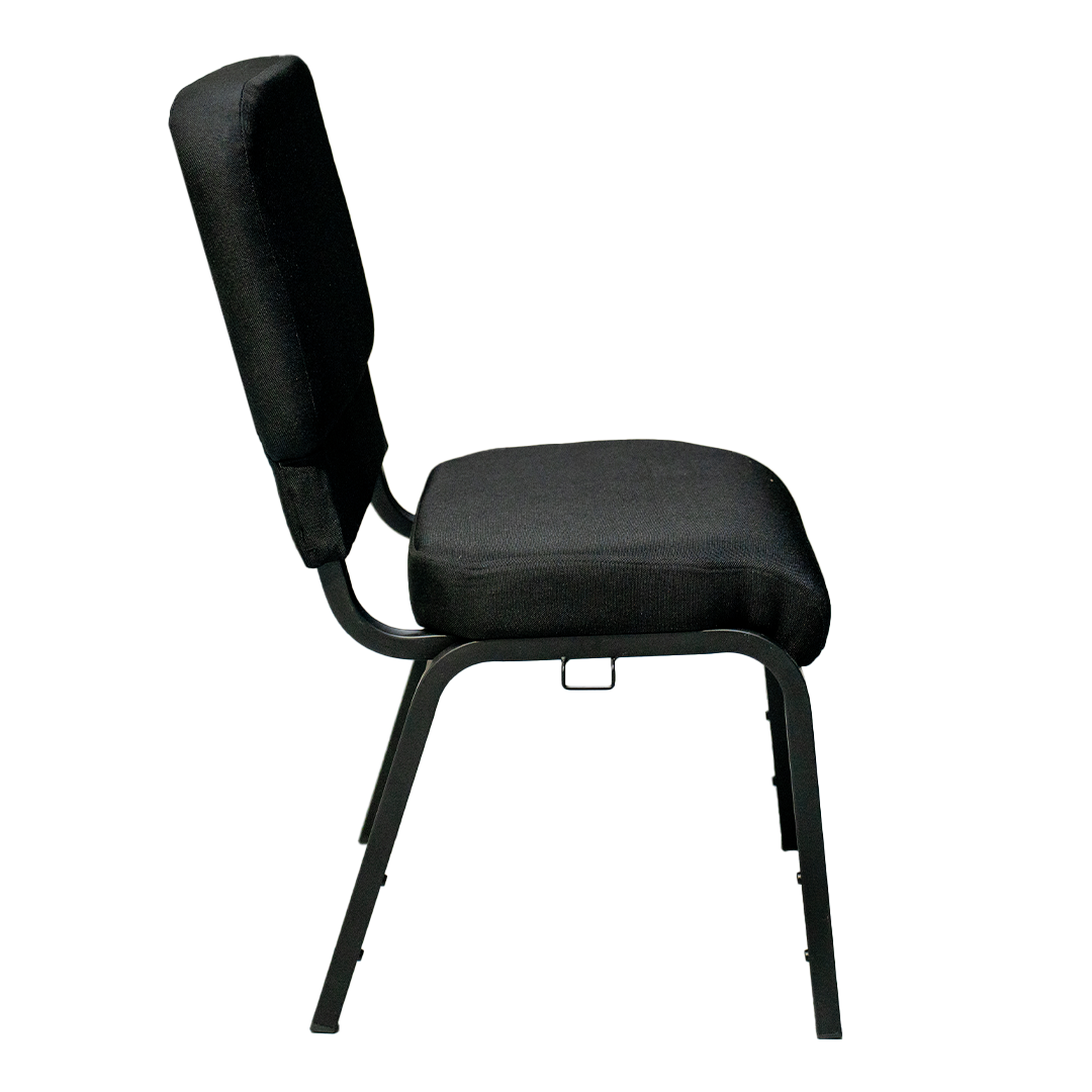 Enclosed Back Church Chair (Black)