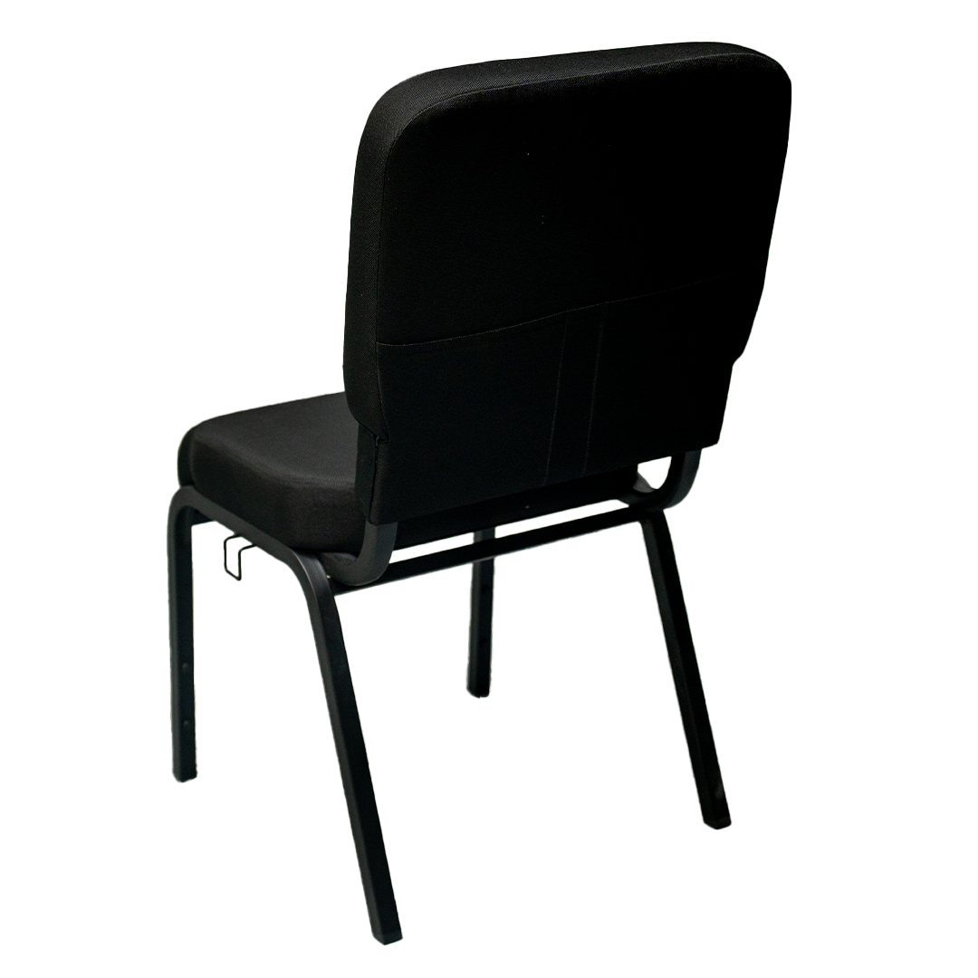 Enclosed Back Church Chair (Black)