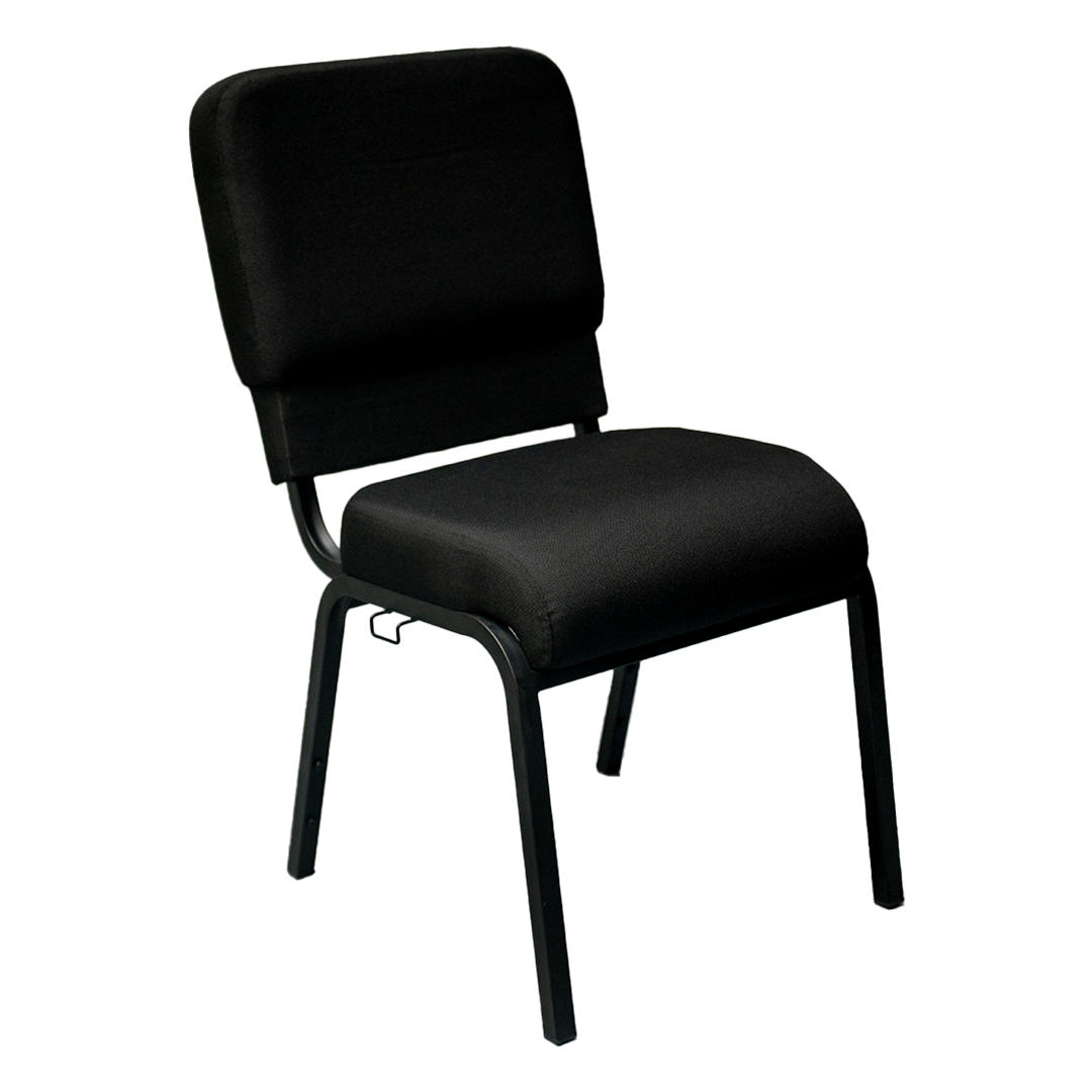Enclosed Back Church Chair (Black)