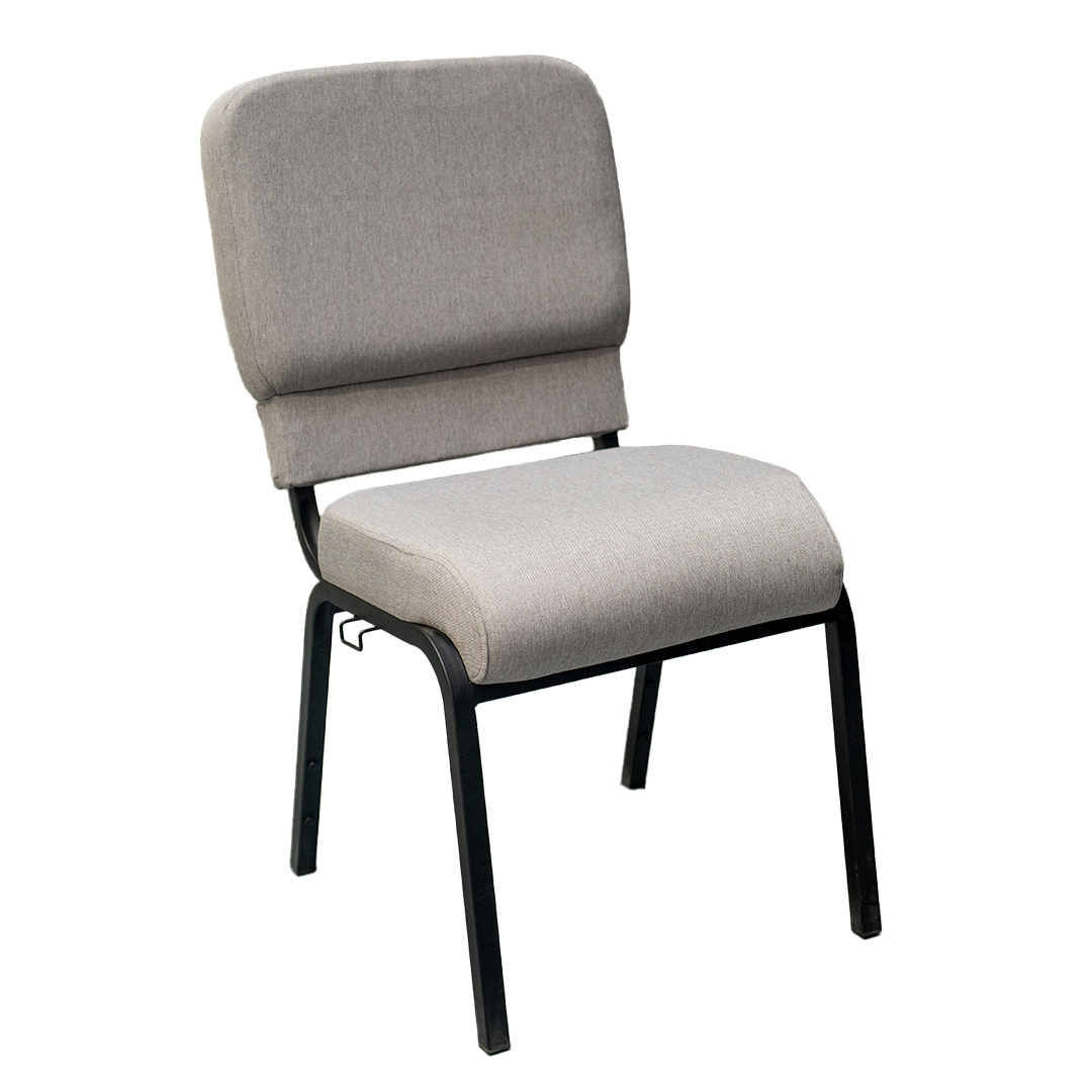 Enclosed Back Church Chair (Grey)